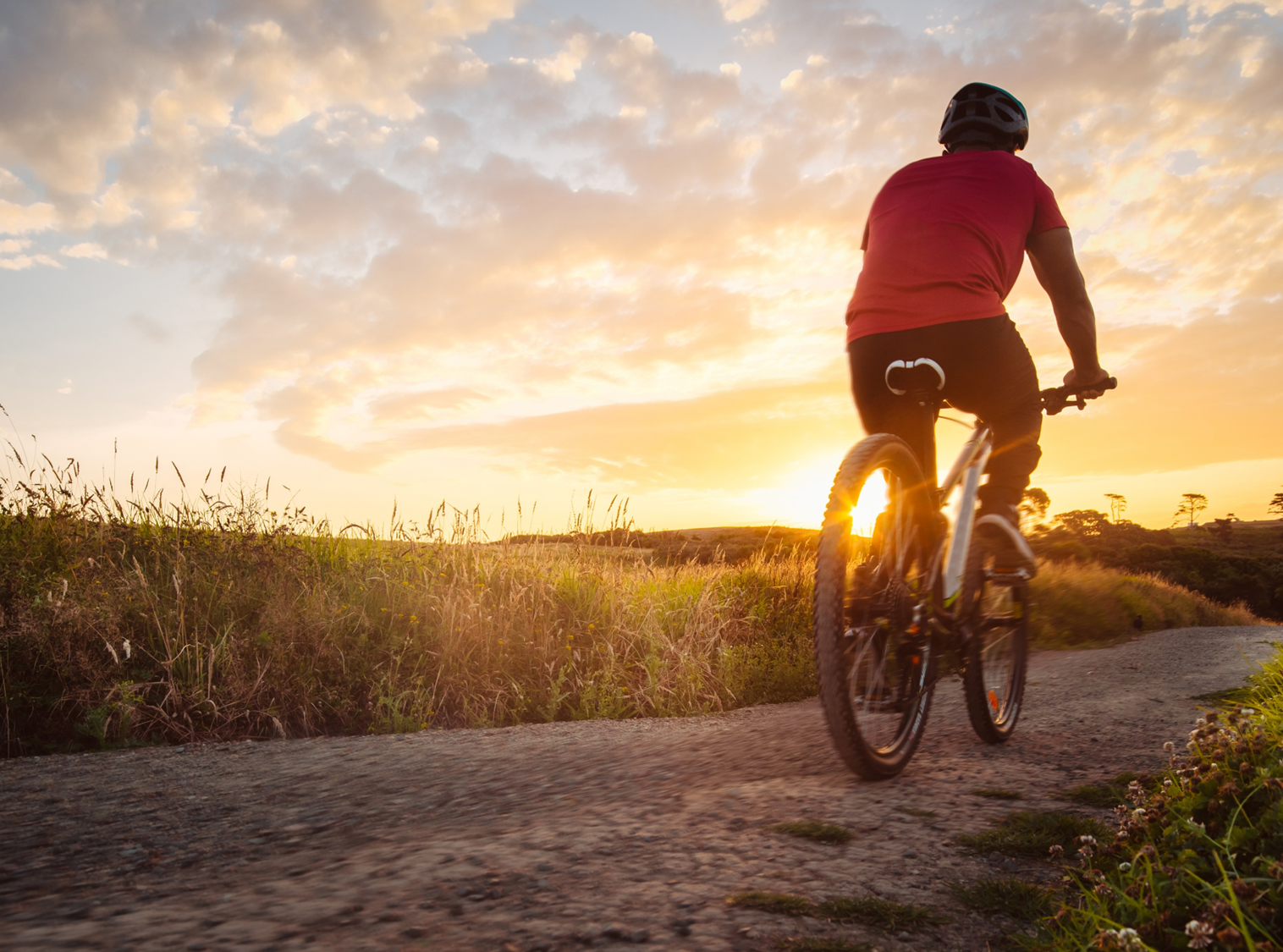 a man riding a bycicle